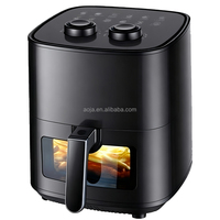 Friteuse à air numérique multifonctionnelle 5,5 L 6L 7L pour usage domestique et commercial sans huile Friteuse à air argenté
