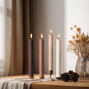 Customize Color Strip Paraffin Wax LED Candles Remote Control Rechargeable <b>Battery</b> <b>Operated</b> for Wedding Birthday Party - Product Image 4