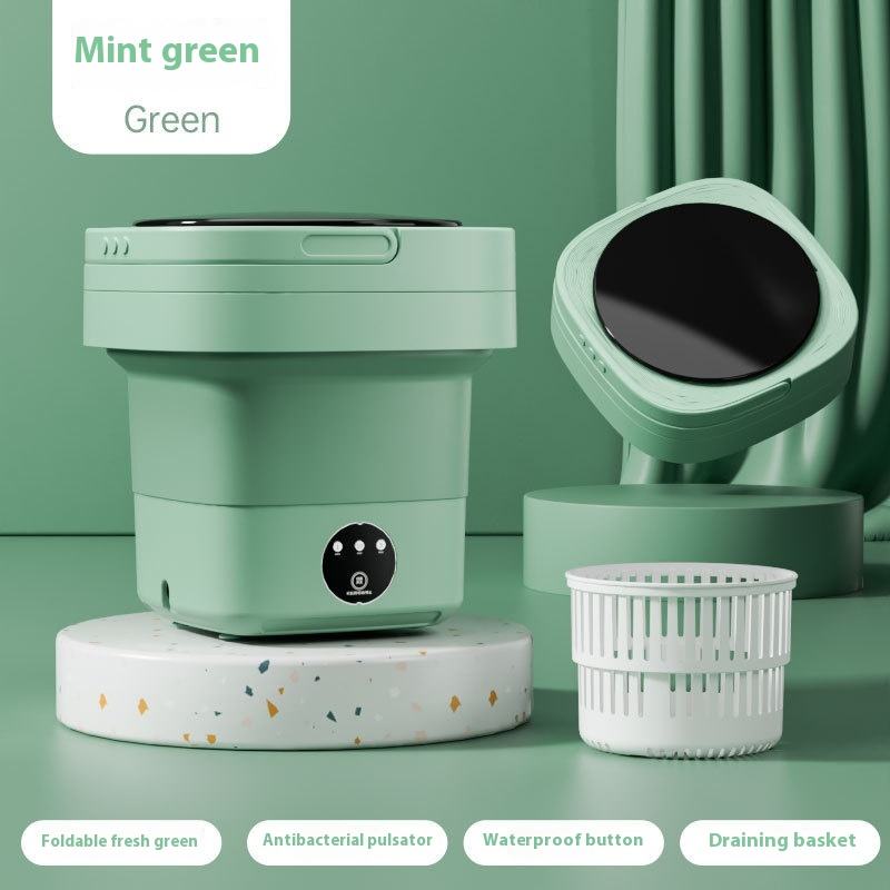 ตะกร้าระบายน้ำแบบแมนนวลสีเขียวสด6.5L + ท่อระบายน้ำ