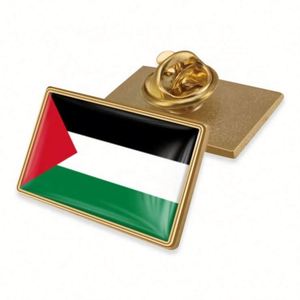 Bandera Esmaltada Personalizada con Serigrafía en Oro/Oro Rosa para Insignia con Bandera Palestina (Portátil) - Product Image 4