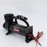 Kit de suspension pneumatique 200 PSI 1/4 NPT Heavy Duty 12V Noir, comprenant un klaxon de train et un compresseur de suspension pour train, camion, voiture, pièces de suspension pneumatique, suspension pneumatique