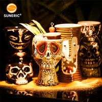 Tasses à cocktail Tiki créatives Hawaï, verres à vin pour bar, vente en gros, logo personnalisé, fête, tasse Tiki en céramique