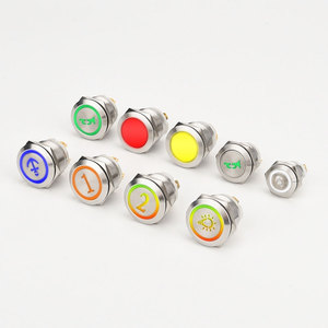 <span class=keywords><strong>19mm</strong></span> không thấm nước chiếu sáng thép không gỉ chuyển đổi ánh sáng với LED 20A hiện tại push <span class=keywords><strong>button</strong></span> 1NO IP67 cấp Max. Voltage 220V - Product Image 2