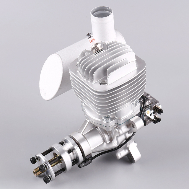 DLE61 61CC GAS Engine for RC Airplane Fixed Wing Model Single Stroke DLE Two Exhaust Wind Cold Hands Start After Stroke