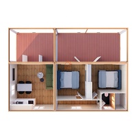 Maison conteneur préfabriquée démontable à ossature acier, à assembler en kit, pour hôtels, appartements et dortoirs, prix usine