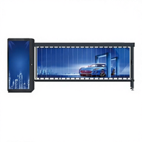 Barrière publicitaire intelligente à moteur sans balais en alliage d'aluminium à commande à distance et détection radar pour le contrôle des parkings