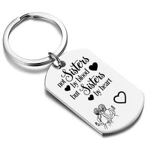 Porte-clés en métal vintage fait main Sisters by Heart-Cadeau meilleur ami pas Sisters by <span class=keywords><strong>Blood</strong></span> - Product Image 3