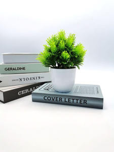 Hierba persa verde Artificial, plantas en maceta, <span class=keywords><strong>bonsái</strong></span>, plantas de imitación, <span class=keywords><strong>bonsái</strong></span> para el hogar y la boda, venta al por mayor - Product Image 3