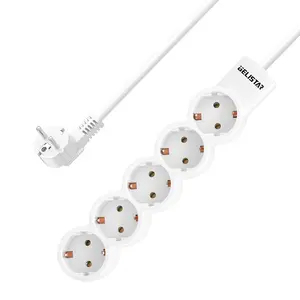 Wholesale Cheap White Power Strip European Type 5 Way Extension Socket without Switch Home Supply