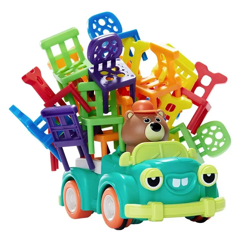 Vendita calda divertente orso auto giocattoli di impilamento genitori-bambino giocattoli interattivi sfida per bambini gioco di partito