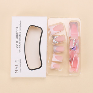 <span class=keywords><strong>Uñas</strong></span> Postizas Estilo Chica Moderna, 24 Piezas, Diseño <span class=keywords><strong>de</strong></span> Flores con Pedrería en Forma <span class=keywords><strong>de</strong></span> Pato, <span class=keywords><strong>Uñas</strong></span> Artificiales Hechas a Mano, <span class=keywords><strong>Uñas</strong></span> Postizas <span class=keywords><strong>de</strong></span> Calidad al por Mayor - Product Image 2