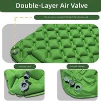 Matelas de camping gonflable en TPU et nylon avec pompe à air intégrée et oreiller, tapis de couchage auto-gonflant pour la randonnée et l'escalade
