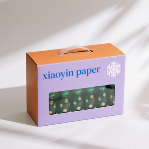 Kustom Logo kardus minuman bir jus Soda kaleng minuman pengiriman kotak kotak bergelombang dengan pegangan dan jendela jernih - Product Image 2