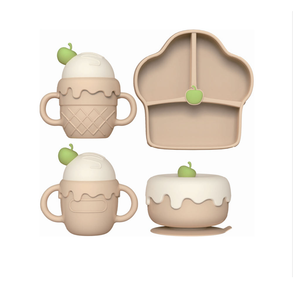 Primary Color Cherry Children's Silicone Set