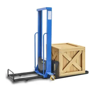 Best Seller 1000kg Self Loading Walking Hand Push Portable Electric Forklift Walkie Stacker