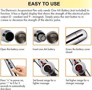 Phenitech 2025 Silberner Körperpflege-Massagestift mit Pulstechnologie, Nadelfreie Behandlung, 350mAh Akku, Meridian-Drainage Verbessert - Product Image 3