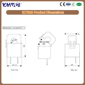 Yhdc SCT006 SCT006L หม้อแปลงแบบแยกส่วนหลักเซ็นเซอร์กระแสแบบหนีบสำหรับมิเตอร์วัดพลังงานความแม่นยำสูง CE ROHS - Product Image 5