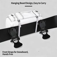 Sac à ski de grande capacité 55L à trois compartiments avec rangement indépendant pour casque et raquettes à neige, sac à dos de ski imperméable