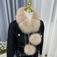 Écharpe d'hiver en fausse fourrure de renard pour femme, écharpe circulaire moelleuse de haute qualité, cache-cou personnalisé en vison, chauffe-cou