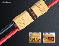 Câble connecteur XT60 en nylon avec conducteur en cuivre étamé, prise mâle/femelle pour batterie lithium de modèle RC, connecteur d'alimentation ESC 100 mm