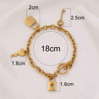 Bracelet en acier inoxydable avec fermoir OT, pendentif en forme de cœur de papillon plaqué or 18 carats, tendance pour femme, vente en gros d'usine