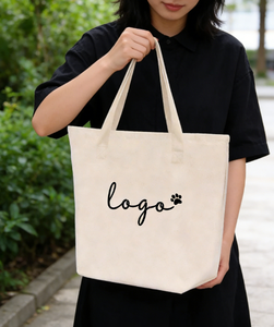 Borsa Tote in Tela di Cotone 100% Personalizzata, Extra Pesante, Grande, Ecologica, con Chiusura a Cerniera, per Uso Estivo e da Spiaggia - Product Image 2