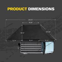 Auvent pare-soleil latéral à 180 degrés, 2 m, pliable, autoportant, imperméable, pour camping-car, portable, pour SUV tout-terrain