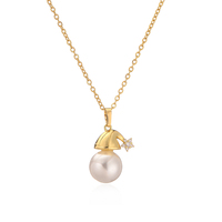 Collier Pendentif Sapin de Noël Créatif et Tendance en Laiton Coloré avec Zircon Cubique, Plaqué Or 18 carats, Clochette, Cadeau pour Femme