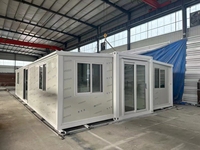 Maison conteneur extensible de luxe en panneaux sandwich d'acier de 20 et 40 pieds, ignifuge, respirante, appartement préfabriqué en gros