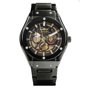 Winner Watch Men promozionale Full Stainless Steel Skeleton Auto Mechanical Watch Self-Wind orologio da uomo - Product Image 5