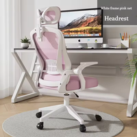 Chaise de bureau exécutive ergonomique moderne en maille, hauteur réglable, fonction pivotante, structure en fer, base en plastique - Confortable pour la maison