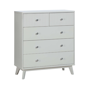 Muebles para el Hogar de la Colección EVEREST, Diseño Minimalista y Moderno, Cómoda Alta con 5 Cajones, Éxito de Ventas, Mueble de Madera Maciza para Sala de Estar - Product Image 1