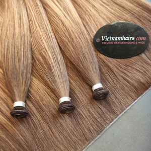 Extensions de cheveux humains vierges vietnamiens Genius Weft Remy Double Drawn, lisses naturels, pointes épaisses - Product Image 1