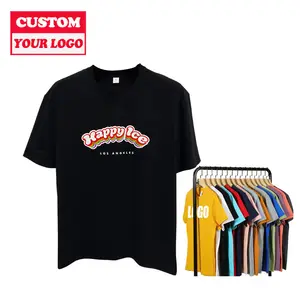 Hic Wholesale 180gsm 100% Cotton T-Shirt O-Neck Tee Top Print Custom Logo Printed Blank Shirt Group Party Promotional Shirt