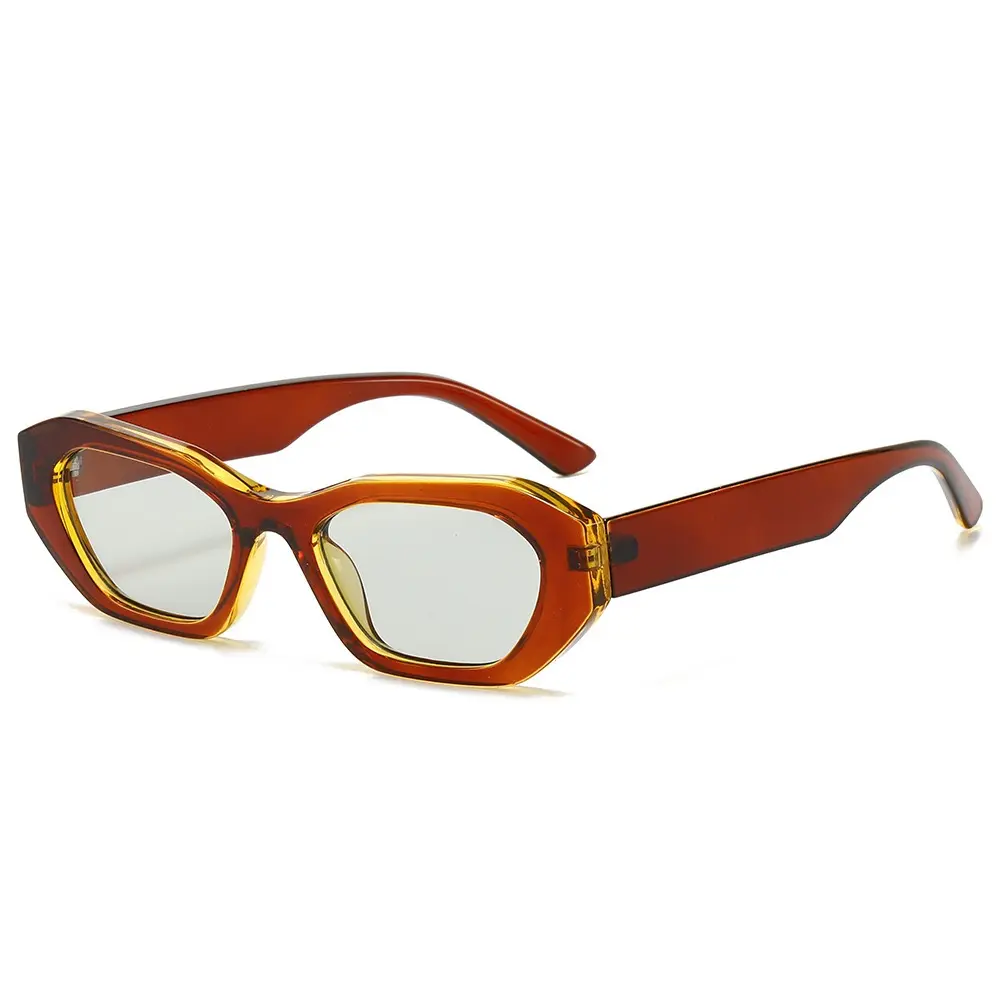 2024 moda europea americana personalidad PC marco pequeño cóncavo Hip Hop tendencia con diseño Irregular para hombres mujeres gafas de sol