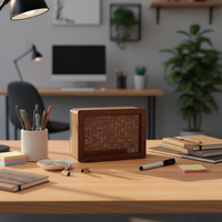 Boîte de dépôt moderne en bois massif écologique - QM D36