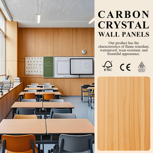 Panneau mural moderne <span class=keywords><strong>en</strong></span> cristal de carbone à motif bois et <span class=keywords><strong>pierre</strong></span> pour toute la <span class=keywords><strong>maison</strong></span>, idéal pour les maisons anciennes, imperméable, insonorisant et anti-moisissure - Product Image 5