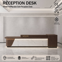 Comptoir de bar en bois moderne et simple sur mesure, bureau d'accueil pour hôtel, salon de beauté, table de caisse pour réception d'entreprise, bureau de vente