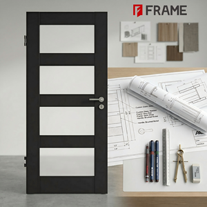 <span class=keywords><strong>Porte</strong></span> d'entrée moderne en aluminium avec panneaux <span class=keywords><strong>de</strong></span> verre personnalisés 3, 4, 5 ou 6 vitres, double battant, avec système <span class=keywords><strong>de</strong></span> fenêtres latérales - Product Image 1