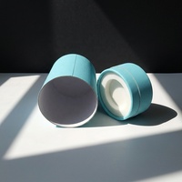 Emballage en tube de papier écologique, tube cylindrique en carton bleu marine uni pour cosmétiques