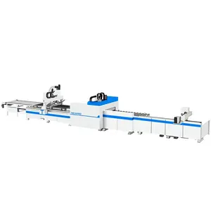 New Design Wood Making Product Line Automatic 1325 ATC Nesting Machine 5+4 Double Drilling Bank CNC Router Price