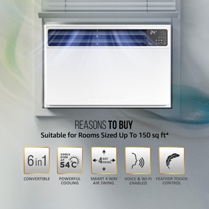 Aire Acondicionado Monobloque Eléctrico de Ventana con Calefacción, Deshumidificador Controlado por Aplicación para Uso en Hoteles y Hogares, Clase Energética - Product Image 2