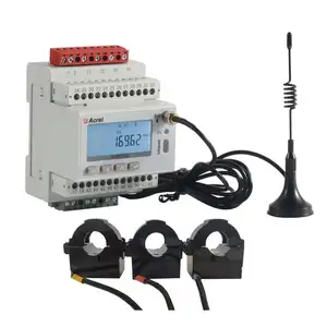 Acrel Rs485 MQTT 4 Channels Temp Sensors Monitoring Energy Meter 3 Phase Wireless IOT WiFi Power Meter+3 Pcs 300A Input Cts