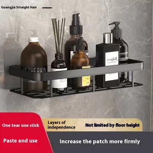 Mensola portaoggetti da parete <span class=keywords><strong>in</strong></span> stile moderno <span class=keywords><strong>per</strong></span> bagno, organizer <span class=keywords><strong>in</strong></span> alluminio senza foratura con ripiano angolare <span class=keywords><strong>in</strong></span> acciaio e <span class=keywords><strong>metallo</strong></span> - Product Image 5
