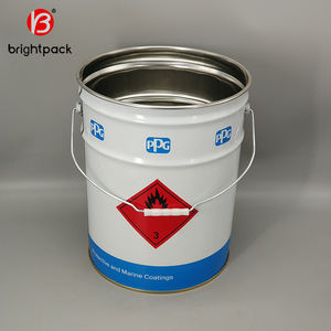 Boîte <span class=keywords><strong>de</strong></span> fer <span class=keywords><strong>de</strong></span> <span class=keywords><strong>20</strong></span> <span class=keywords><strong>litres</strong></span>, baril <span class=keywords><strong>de</strong></span> peinture en métal, argent uni, dessus blanc, ensemble OEM, Logo personnalisé, heure, Type rond, seau <span class=keywords><strong>vide</strong></span>, paquet en étain - Product Image 5