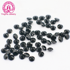 Spinello Nero Naturale Taglio Diamante Rotondo di Piccole Dimensioni 1.00mm 1.25mm 1.5mm 1.8mm 2mm <span class=keywords><strong>Prezzo</strong></span> di Fabbrica Cinese - Product Image 1