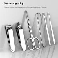 Ensemble de coupe-ongles verticaux 6 pièces, outils de manucure portables et légers, coupe-ongles, ensemble de coupe-ongles inclinés