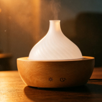 Diffuseur d'arômes ultrasonique Bluetooth 180 ml avec lumière musicale 7 couleurs pour la maison et le bureau