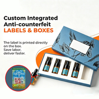 Boîte d'emballage en papier artistique recyclable personnalisée avec code QR intégré anti-contrefaçon, cosmétique, usine certifiée ISO