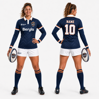 Conjunto de Camiseta de Rugby Personalizada Thistle Blue, Unisex, Impresión por Transferencia de Calor, 100% Poliéster, Secado Rápido, Transpirable, Uniforme Deportivo al por Mayor